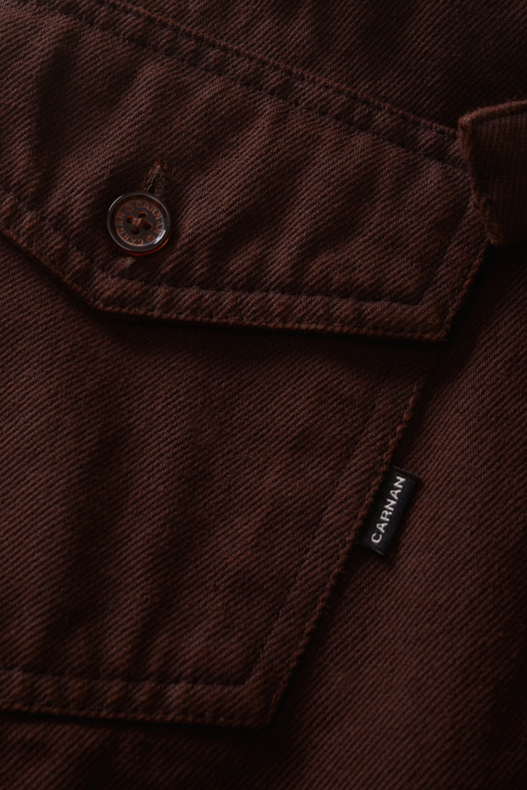 Washed Brown Twill Vest
