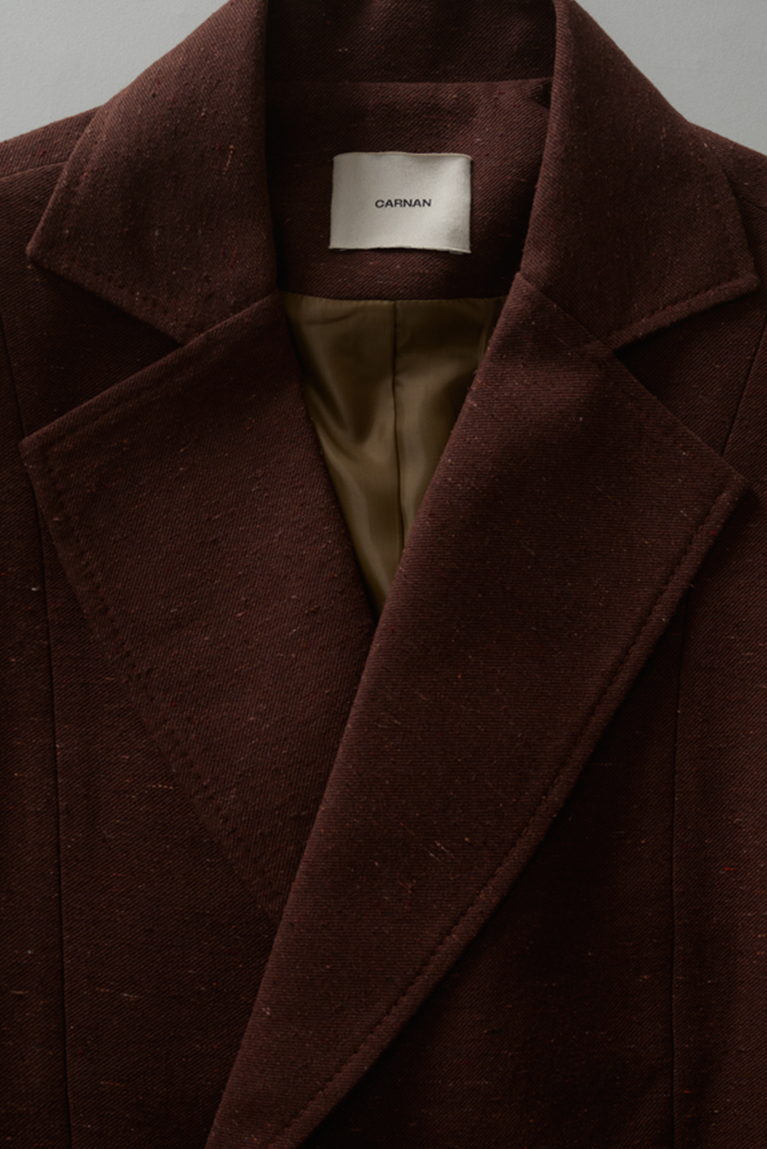 Double Breasted Blazer - Brown