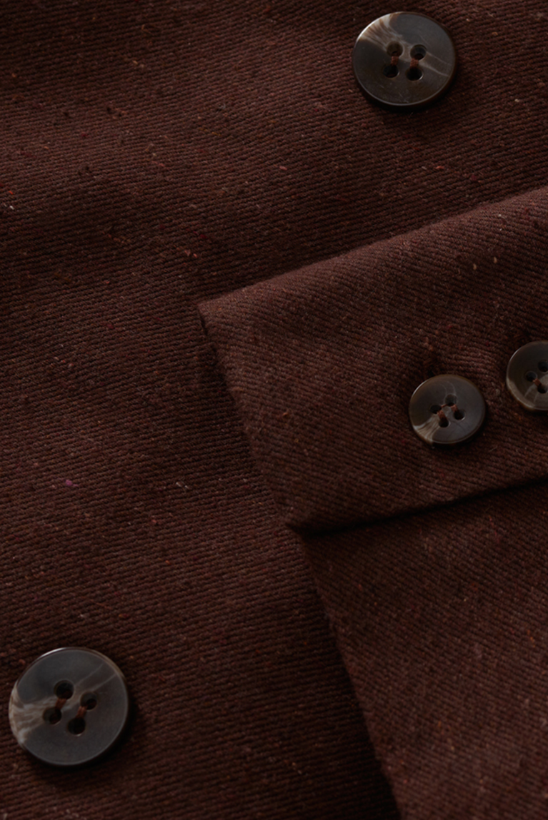 Double Breasted Blazer - Brown