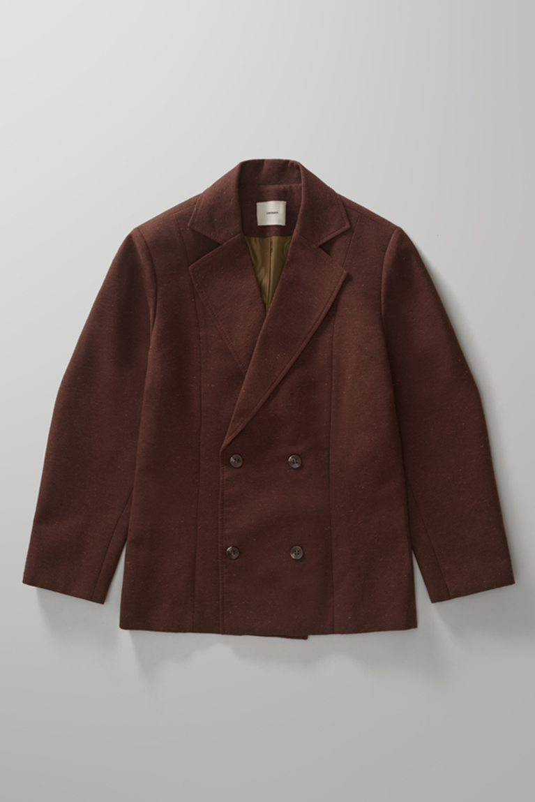 Double Breasted Blazer - Brown