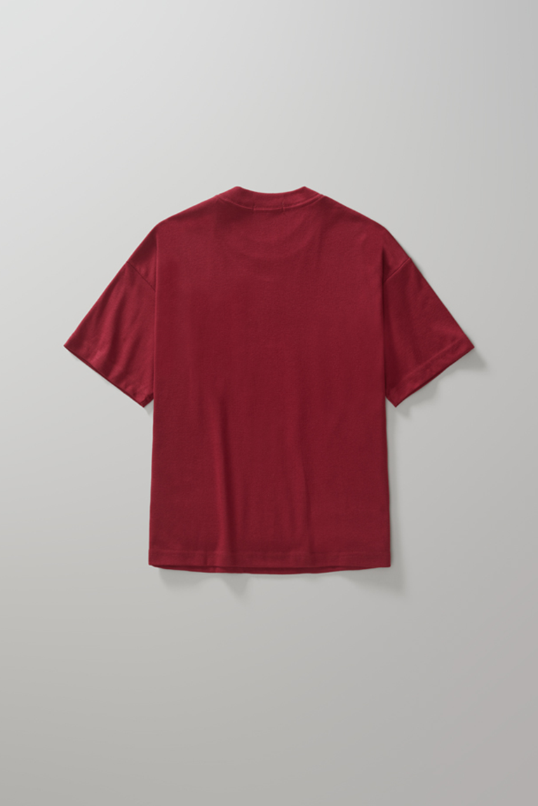 Ranch Painting Boxy Heavy T-shirt - Burgundy
